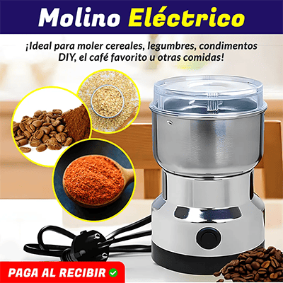 Molino Eléctrico Multiusos: Muele en segundos, disfruta por días ☕